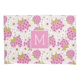 ピンクストロベリーカスタムズモノグラム 枕カバー