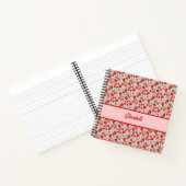 ピンクストロベリーコテパーソナライズされたガチェーノートブック ノートブック (内部)