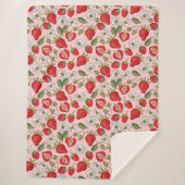 ピンクストロベリーコテージコアコージー シェルパブランケット (正面)