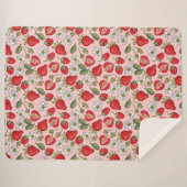 ピンクストロベリーコテージコアコージー シェルパブランケット (正面(横))