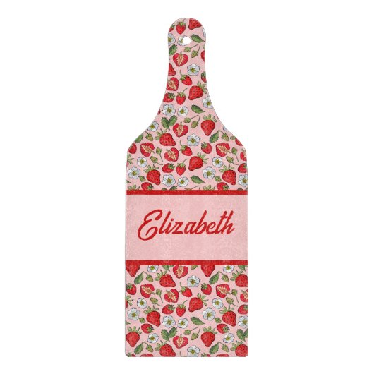 ピンクストロベリーコテージコア カッティングボード (正面)