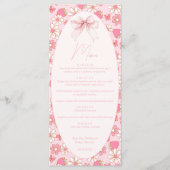 ピンクストロベリースイートベリーベビーガールシャワーメニュー メニュー (正面)