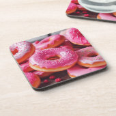 ピンクストロベリードーナツ コースター (左側)