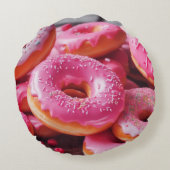 ピンクストロベリードーナツ ラウンドクッション (裏面)