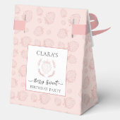 ピンクストロベリーパターン誕生日 フェイバーボックス (裏面)