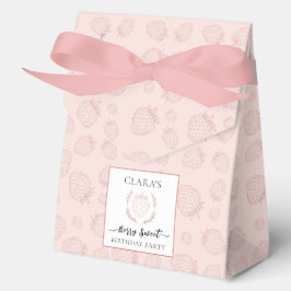 ピンクストロベリーパターン誕生日 フェイバーボックス