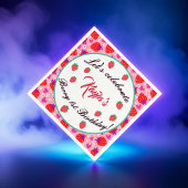 ピンクストロベリーファースト誕生日パーティー スタンダードカクテルナプキン