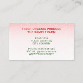 ピンクストロベリーファームで3つの赤いちご 名刺 (裏面)