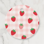 ピンクストロベリーベリースイーツ誕生日ギフトラベル フェイバータグ (裏面)