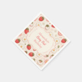 ピンクストロベリーベリー第1誕生日 スタンダードカクテルナプキン (角)