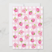 ピンクストロベリーベリー第1誕生日 招待状 (裏面)