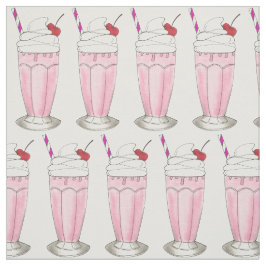 ピンクストロベリーミルクシェイクアイスクリームショップシェイク ファブリック