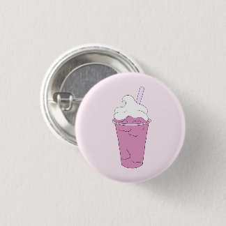 ピンクストロベリーミルクシェイク – ピンアップラウンドバッジ 缶バッジ