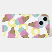 ピンクストロベリーミントサマーレトロアイスクリームケーシング Case-Mate iPhoneケース (裏面 (横))