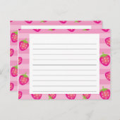 ピンクストロベリーレシピカード ポストカード (正面/裏面)