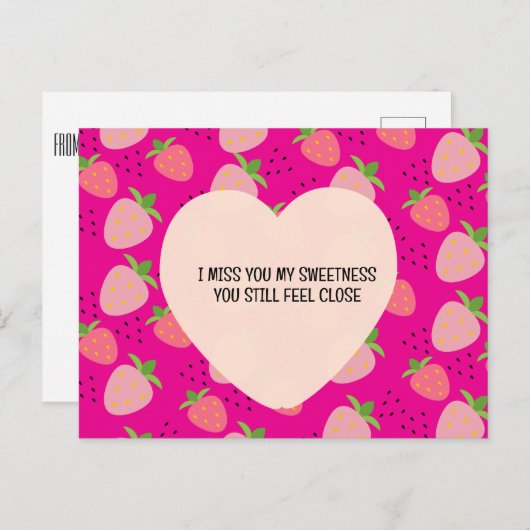 ピンクストロベリー刑務所の長距離 シーズンポストカード (正面/裏面)