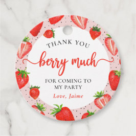 ピンクストロベリー誕生日サンキューベリーマート フェイバータグ