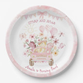 ピンクストンプとローア第四恐竜誕生日 ペーパープレート (正面)