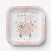 ピンクストンプとローア第四恐竜誕生日 ペーパープレート (正面)