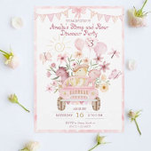 ピンクストンプと轟音の恐竜誕生日 招待状