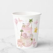 ピンクストンプと轟音の恐竜誕生日 紙コップ (裏面)