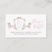 ピンクストークおむつラッフルカード エンクロージャーカード (正面)