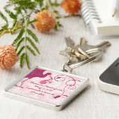 ピンクストーク女の子発表キーチェーン キーホルダー (側面)