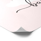 ピンクストーク赤ちゃんシャワーへようこそ ポスター (角)