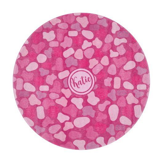 ピンクストーン模様 –  カッティングボード (正面)