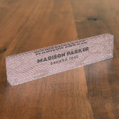 ピンクスナークスキンプリントデスク名プレート デスクネームプレート (側面)