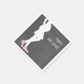 ピンクスニーカーベビーバンプベビーシャワー スタンダードカクテルナプキン (角)