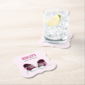 ピンクスニーカー赤ちゃんシャワーコースター、紙コースター ペーパーコースター (インサイチュ)