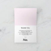 ピンクスニーカー赤ちゃんシャワーサンキューカード カード (内部)
