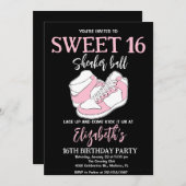 ピンクスニーカーBash誕生日パーティー 招待状 (正面/裏面)