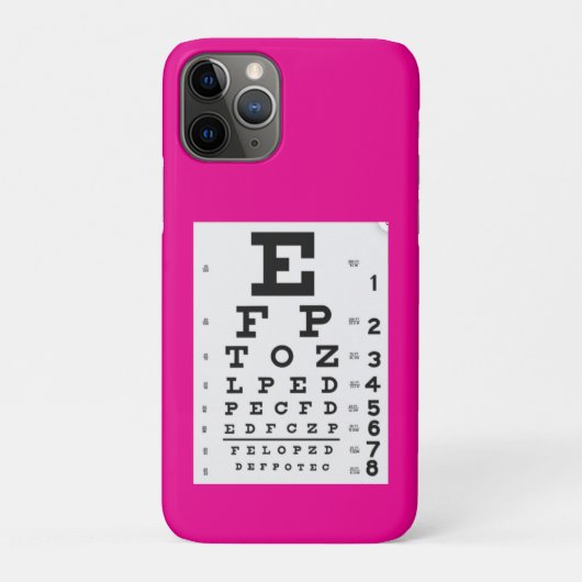 ピンクスネリング視力検査表iPhone/iPadケース Case-Mate iPhoneケース (裏)