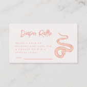 ピンクスネークおむつラッフルチケット エンクロージャーカード (正面)