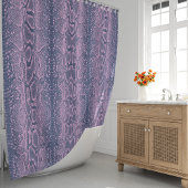 ピンクスネークスキンアニマルプリント シャワーカーテン