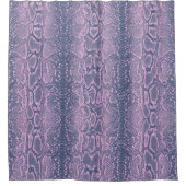 ピンクスネークスキンアニマルプリント シャワーカーテン (正面)