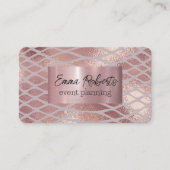 ピンクスネークスキン大理石クラシカル輝く 名刺 (正面)
