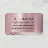 ピンクスネークスキン大理石クラシカル輝く 名刺 (裏面)