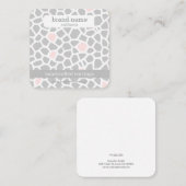 ピンクスネークスキン手作りジュエリーディスプレイホルダー スクエア名刺 (正面/裏面)