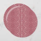 ピンクスネークプリントSweet sixteen 招待状 (正面/裏面)