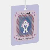 ピンクスノーエンジェル先生セラミックオーナメント メタルオーナメント (正面右)