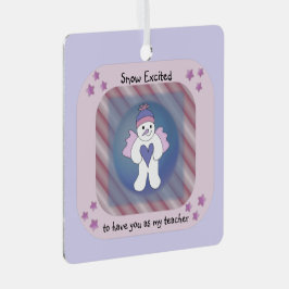 ピンクスノーエンジェル先生セラミックオーナメント メタルオーナメント