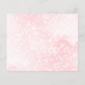 ピンクスノーフレークウィンターガールベビーシャワーアドバイスカード (裏面)