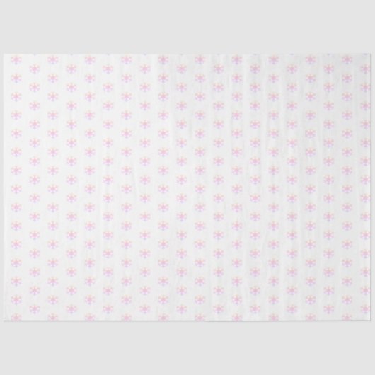 ピンクスノーフレーククリスマスティッシュペーパー 薄葉紙 (正面)
