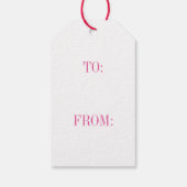 ピンクスノーフレークスギフトラベル ギフトタグ (裏面)