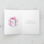 ピンクスノーフレークスサンタカー カード (内部)