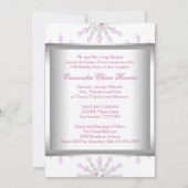 ピンクスノーフレークスピンクホワイトキンセアニェラ 招待状 (裏面)