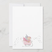 ピンクスノーフレークベアベビーシャワー招待状 招待状 (裏面)